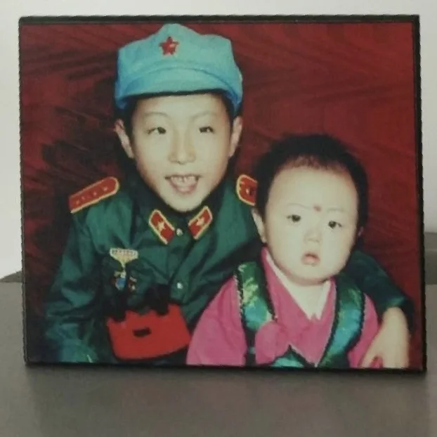 和哥哥的合影